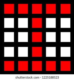 black and red square, minimalism artwork