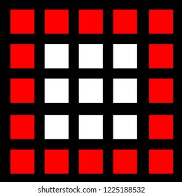 black and red square, minimalism artwork