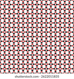 Black and red square pattern for background, seamless pattern.