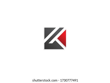Diseño del logo de la compañía de forma de la plaza Roja negra