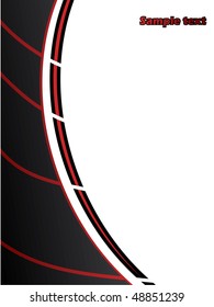 Black with red stripes