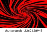 Black and red swirl of dynamic lines of movement on a black background. A funnel of bloody paint flows. Vector background in manga style.
