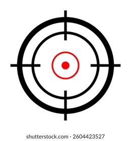 Black and Red Target with Bold Circular Design for Precision and Accuracy