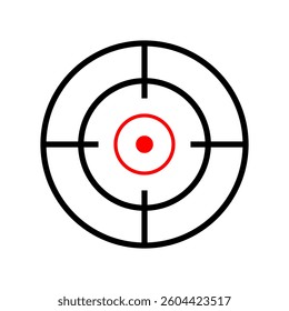 Black and Red Target with Circular Design for Precision and Accuracy Concept
