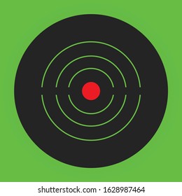 Black and red target paper. vector illustration