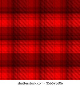 Black and red tartan plaid background in vector seamless pattern. Pattern swatches included in file.