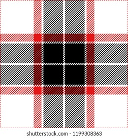 Black And Red Tartan Plaid Scottish Textile Pattern