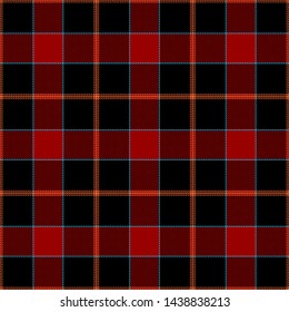Black and Red Tartan Plaid Scottish Seamless Pattern. Texture from tartan, plaid, tablecloths, shirts, clothes, dresses, bedding, blankets and other textile.
