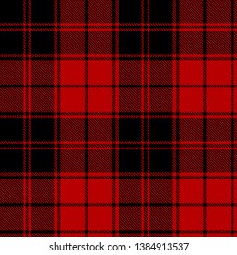 Black  and  Red  Tartan  Plaid  Seamless Pattern Background. Flannel  Shirt Tartan Patterns. Trendy Tiles Vector Illustration for Wallpapers