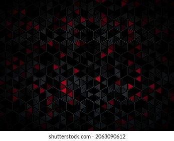 Schwarz-Rot-Technologie, mehrfarbiger Hintergrund. Vektorgrafik
