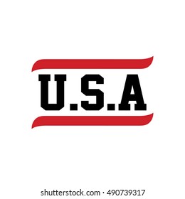 black red text usa america vector illustration