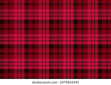 black red tone plaid seamless pattern vector. Background graphic tartan fashion design use for print, texture, cloth, fabric, flannel.