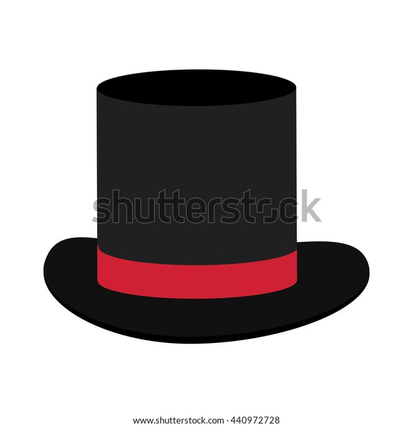 Black Red Tophat Stock Vector (Royalty 