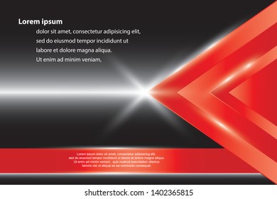 Black and Red Triangle Background. Vector Illustration.