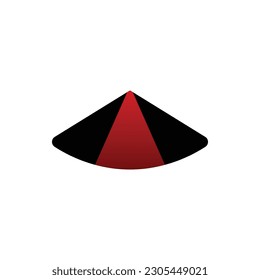 black red triangle curve logo vector illustration template design