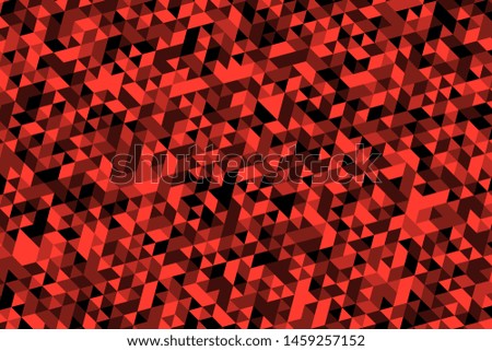 black and red triangles pattern. abstract geometric mosaic. beautiful polygonal ornament. simle vector background easy to edit and customize. eps 10