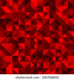 Black and Red Triangles. Vector seamless illustration. Background of geometric shapes. Abstract triangle geometrical background. Mosaic pattern.