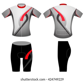 Black red t-shirt,cycling vest sports style vector design on a white background