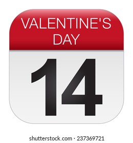 Black and red Valentine's day calendar