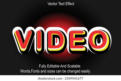 black and red video text style effect.