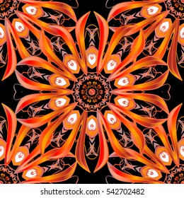 Black and red vintage seamless pattern. vector illustration texture