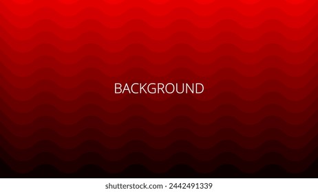 Schwarzer und roter wellenförmiger Hintergrund. Abstraktes Banner mit gebogenen Linien. Gradient vermischte Wellen