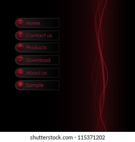 Black and Red Web Buttons