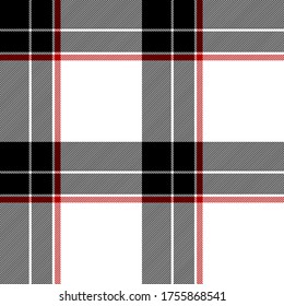 Black, Red and White colors modern tartan plaid Scottish seamless pattern.Texture from plaid,tablecloths, clothes, shirts, dresses, jacket, skirt, paper, blankets and other textile products.