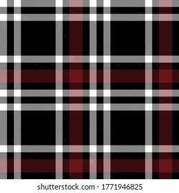 Black, red and white colors modern tartan plaid Scottish seamless pattern.Texture from plaid, tablecloths, clothes, shirts, dresses, paper, bedding, blankets and other textile products.