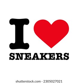 Black Red White I Heart Love Sneakers Shoes Hypebeast NY New York Vector EPS PNG Clip Art No Transparent Background 