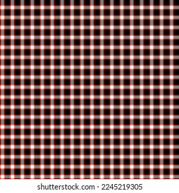 Black, red and white micro check. Seamless vector mini gingham pattern suitable for fashion, home decor and stationary