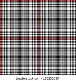 Black, Red and White modern tartan plaid Scottish seamless pattern.Texture from plaid,tablecloths, clothes, shirts, dresses, jacket, skirt, paper, blankets and other textile products.Check pattern.