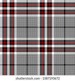 Black, Red and White modern tartan plaid Scottish seamless pattern.Texture from plaid,tablecloths, clothes, shirts, dresses, jacket, skirt, paper, blankets and other textile products.Check pattern.