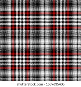 Black, Red and White modern tartan plaid Scottish seamless pattern.Texture from plaid,tablecloths, clothes, shirts, dresses, jacket, skirt, paper, blankets and other textile products.