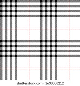 Black, Red and White modern tartan plaid Scottish seamless pattern.Texture from tartan, plaid, tablecloths, clothes, shirts, dresses, paper, bedding, blankets and other textile products.