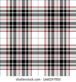 Black, Red and White modern tartan plaid Scottish seamless pattern.Texture from tartan, plaid, tablecloths, clothes, shirts, dresses, paper, bedding, blankets and other textile products.
