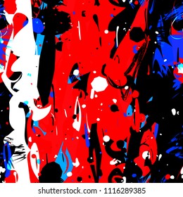 Black, red, white seamless texture with curved elements. Abstract vector background for web page, banners backdrop, fabric, home decor, wrapping