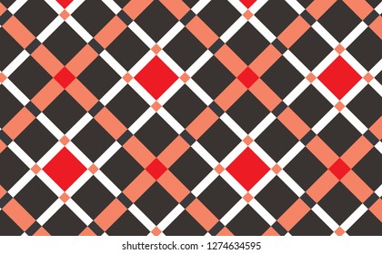 Black red and white tartan plaid pattern.Vector illustration.EPS-10. - Vector