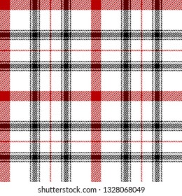 Black, red and white tartan plaid Scottish seamless pattern.Texture from plaid, tablecloths, clothes, shirts, dresses, paper, bedding, blankets and other textile. 