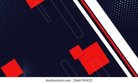 Black red and white vector abstract illustration background with geometric shapes inspired by memphis style
