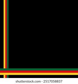 black and red, yellow, green background