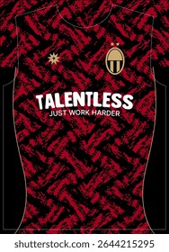 Black Red Zaggy Stripe Pattern Football Jersey Sublimation Print