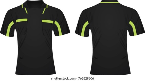 Black referee uniform. vector illustration