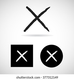 black rejected icons Vector EPS10, Great for any use.