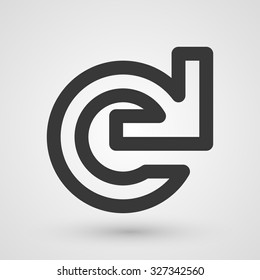 Black reload icon. Symbol about web concept. 