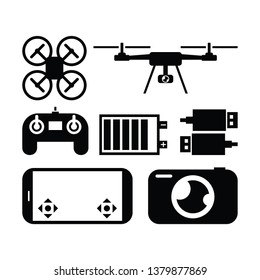 black remote control airplane icon