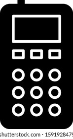 Black Remote control icon isolated on white background.  Vector Illustration