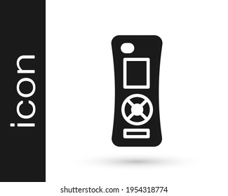 Black Remote control icon isolated on white background.  Vector
