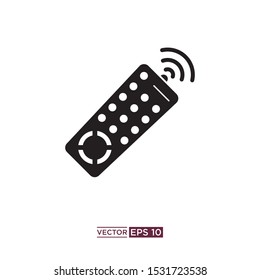 black remote icon vector illustration template