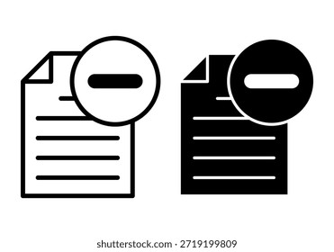 Preto remove os ícones de arquivo usados para limpar documentos apagando processos de exclusão de conteúdo limpando tarefas e gerenciamento estruturado de registros.